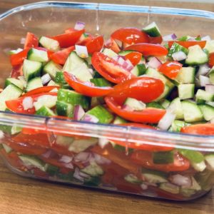 Cucumber Tomato Salad with Red Onion