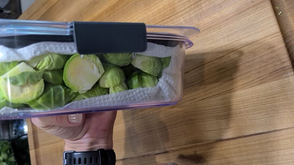 Fresh veggies food prepped in air tight container